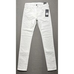 True Religion Rocco Renegade Jeans Mens 28x33 White Relaxed Skinny Stretch Denim